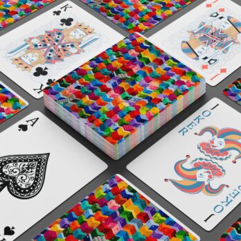 Colorful Poker Playing Cards - "MC Cubed" by Teabo Graphics