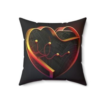 Pillow 18"x18" "Beating Heart" - Spun Polyester