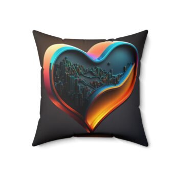 Pillow 18"x18" "Heart of the City" - Spun Polyester