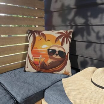 Pillow 16"x16" "Sloth Time" - Outdoor